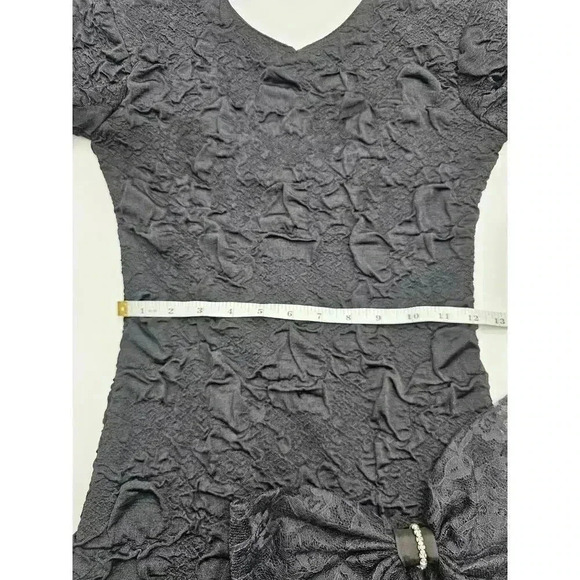 Vtg 80s/90s Fredrick's of Hollywood Junior's Size 5 Black Tulle Dress - Picture 6 of 16